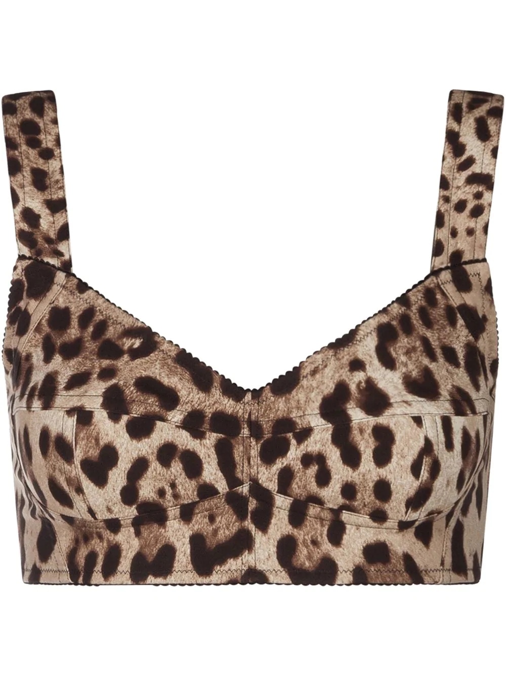 leopard print bustier top - 1