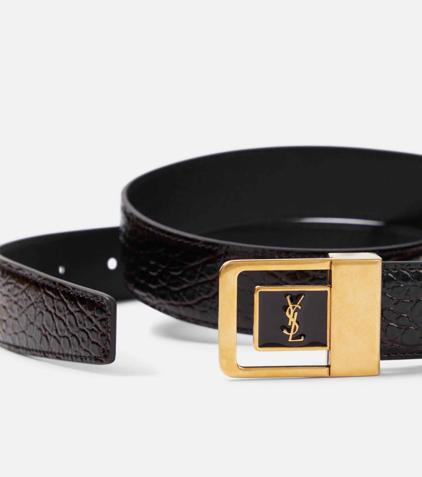 La 66 croc-effect leather belt - 3