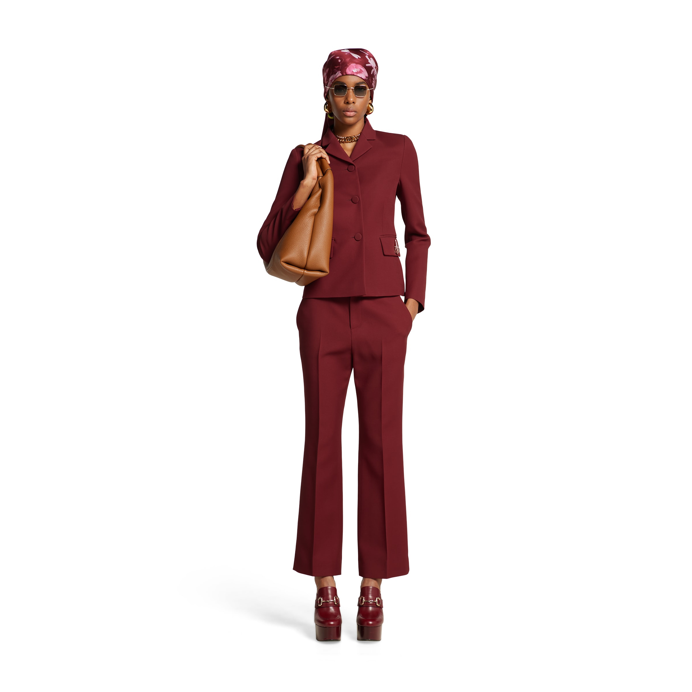 Crêpe wool silk jacket with tiger - 2