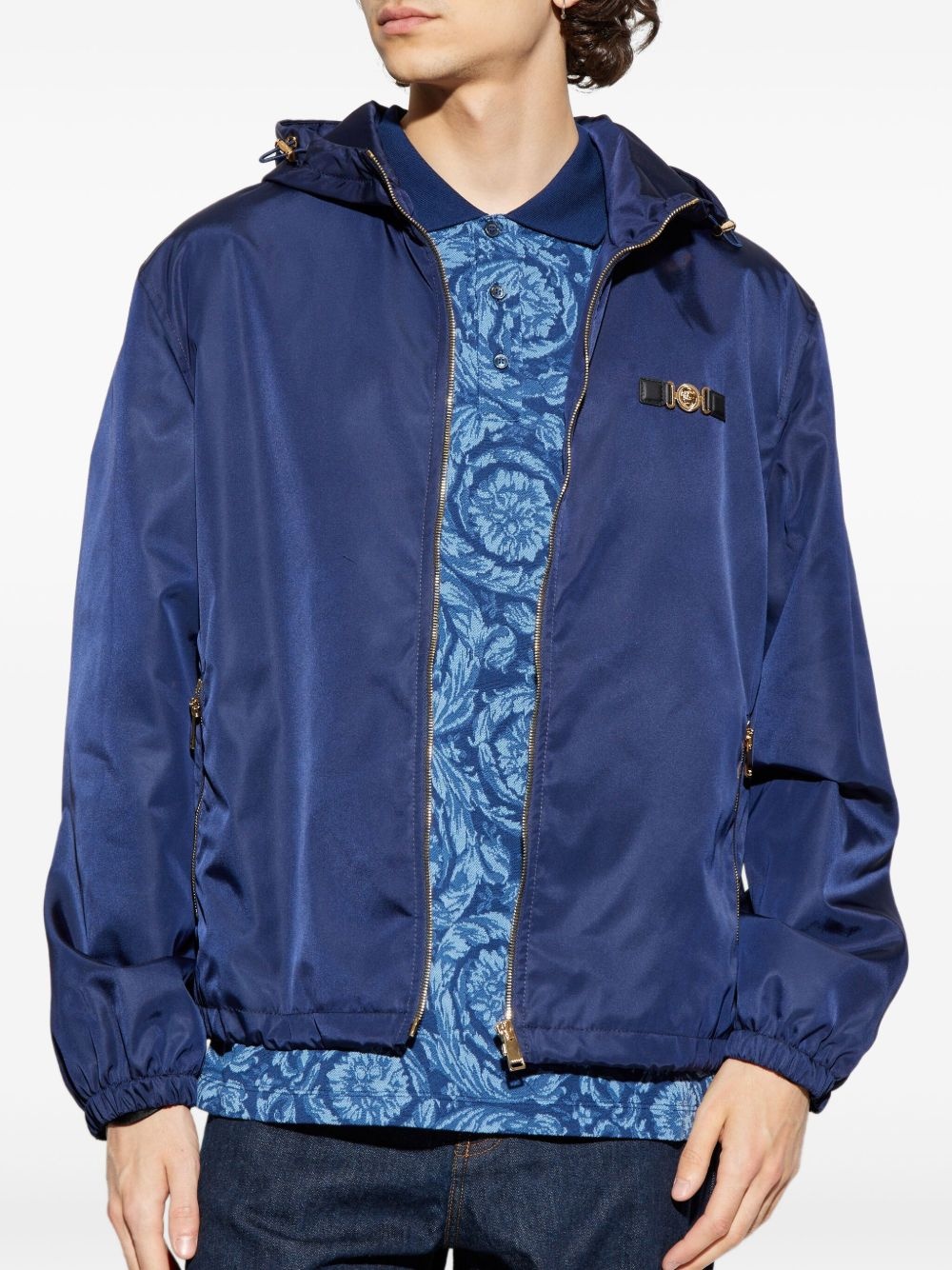 hooded zip-up bomber jacket - 3