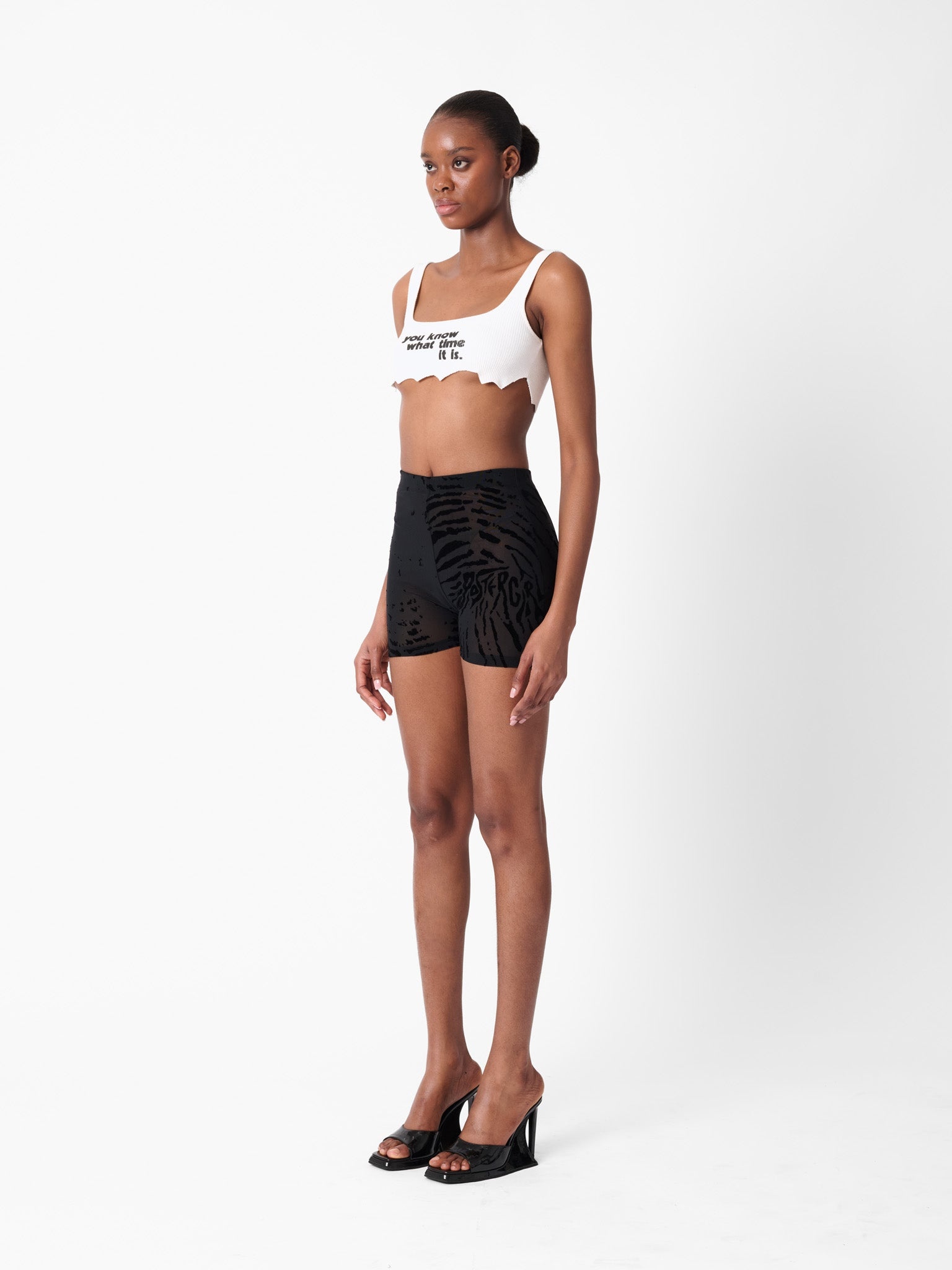 KNOCKOUT SHORTS BLACK ZEBRA PRINT - 5