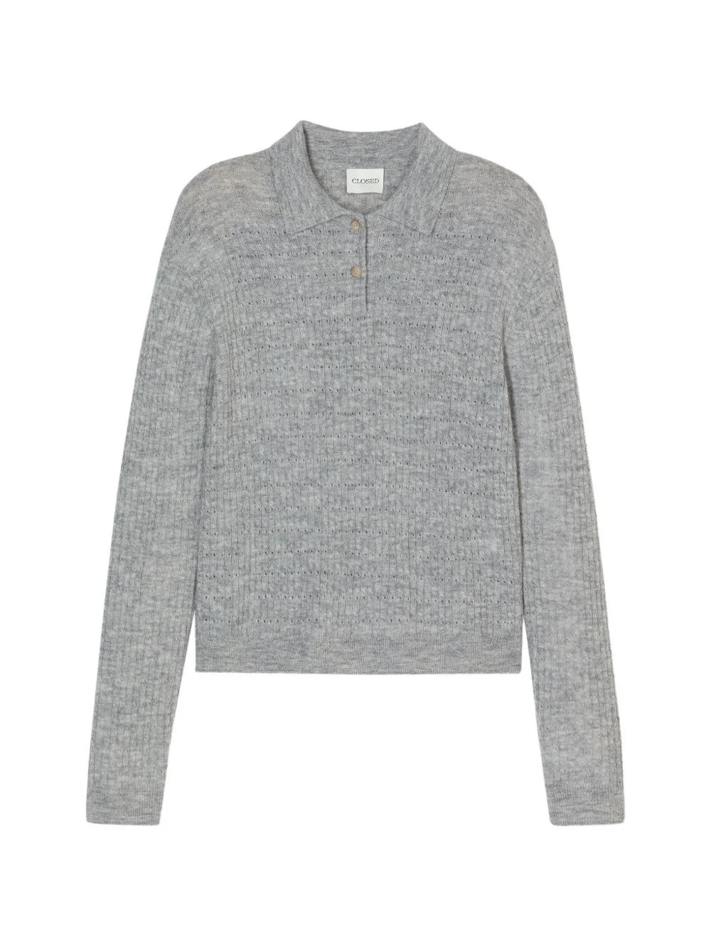 Wool blend polo shirt - 1