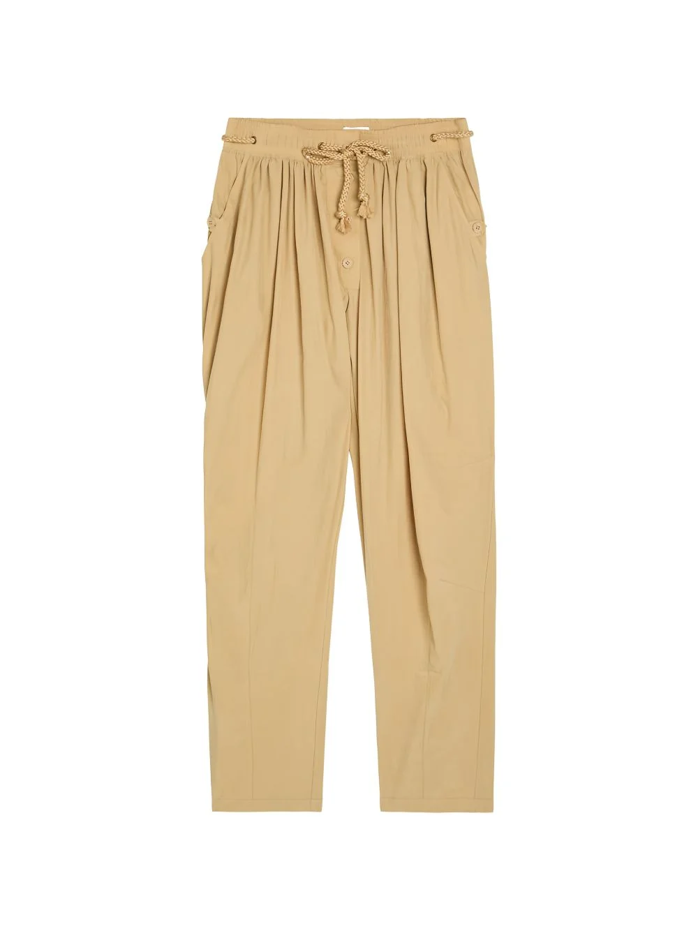 braided drawstring trousers - 1