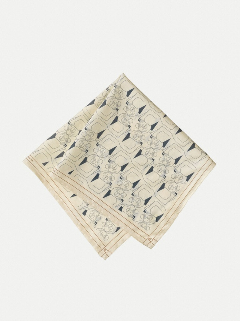 Silk Scarf Hidden Tracks Multi 1