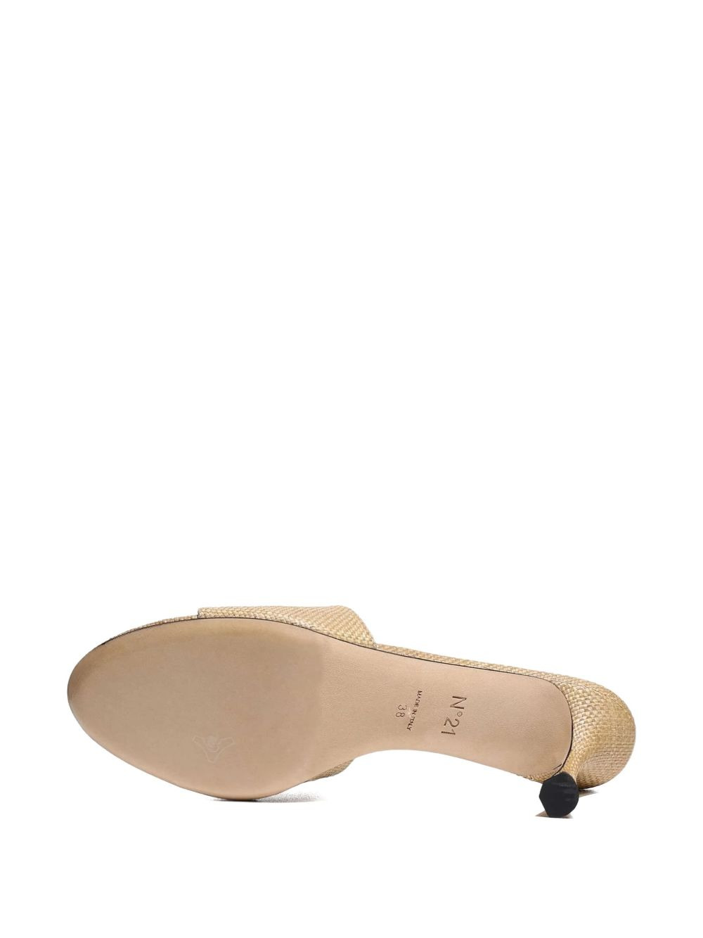 logo-embossed woven sandals - 4