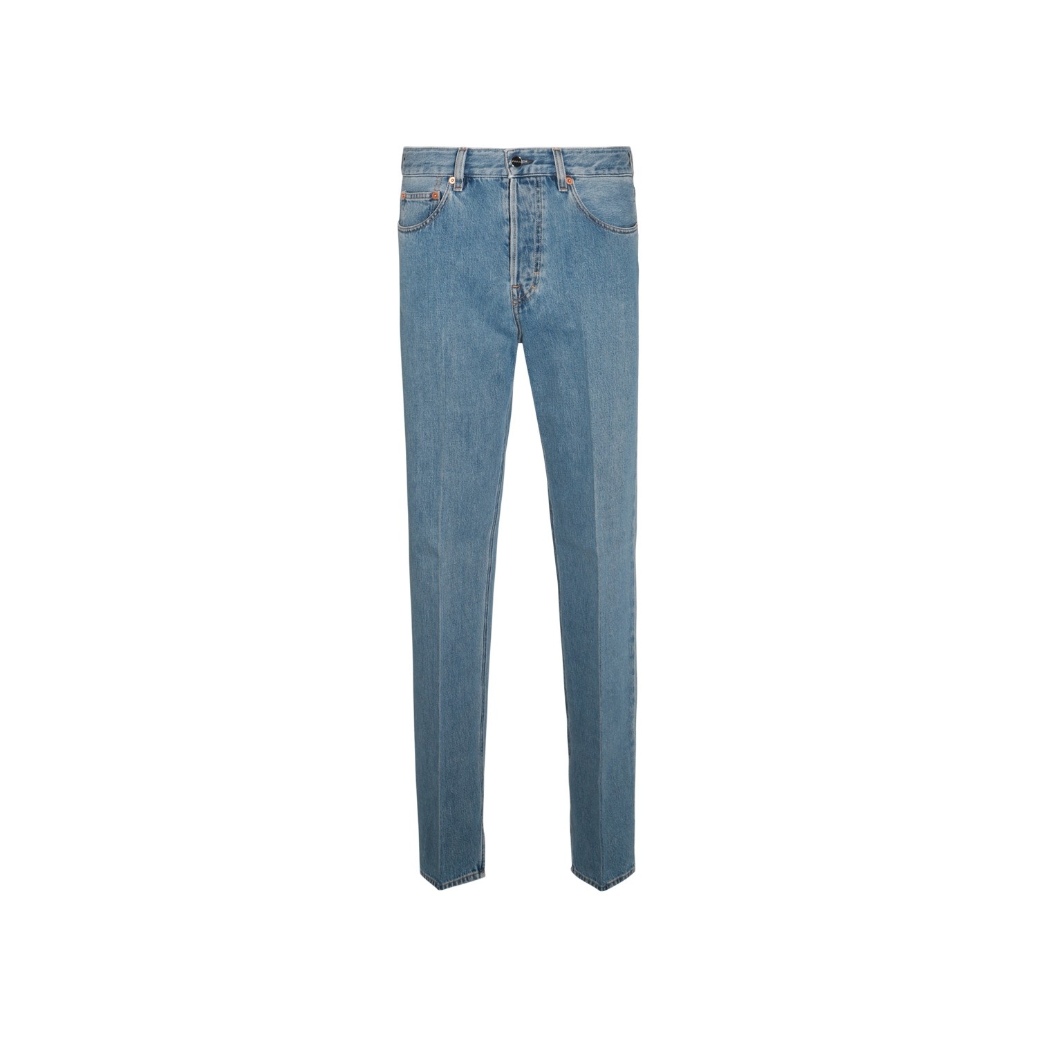 BLUE COTTON DENIM JEANS - 1