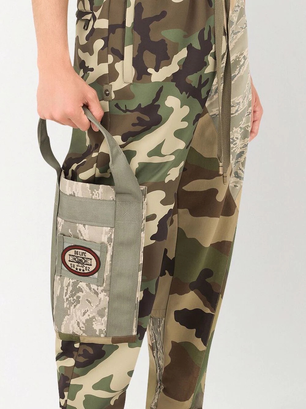 camouflage-patchwork panelled track trousers - 5