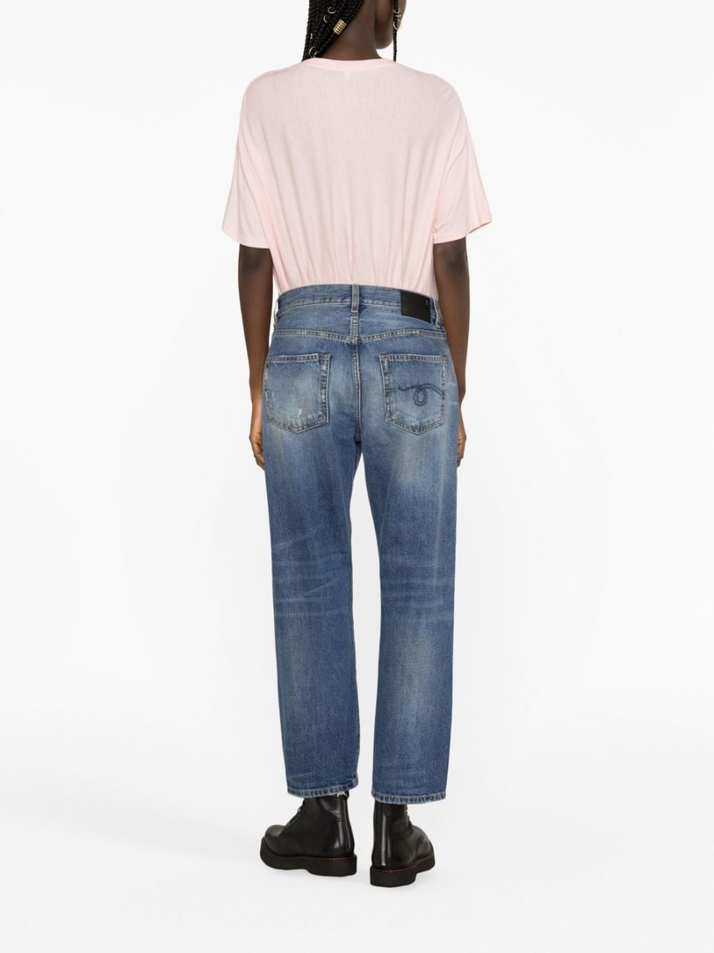 straight-leg cropped jeans - 4