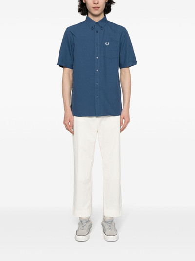Fred Perry logo-embroidered cotton shirt outlook