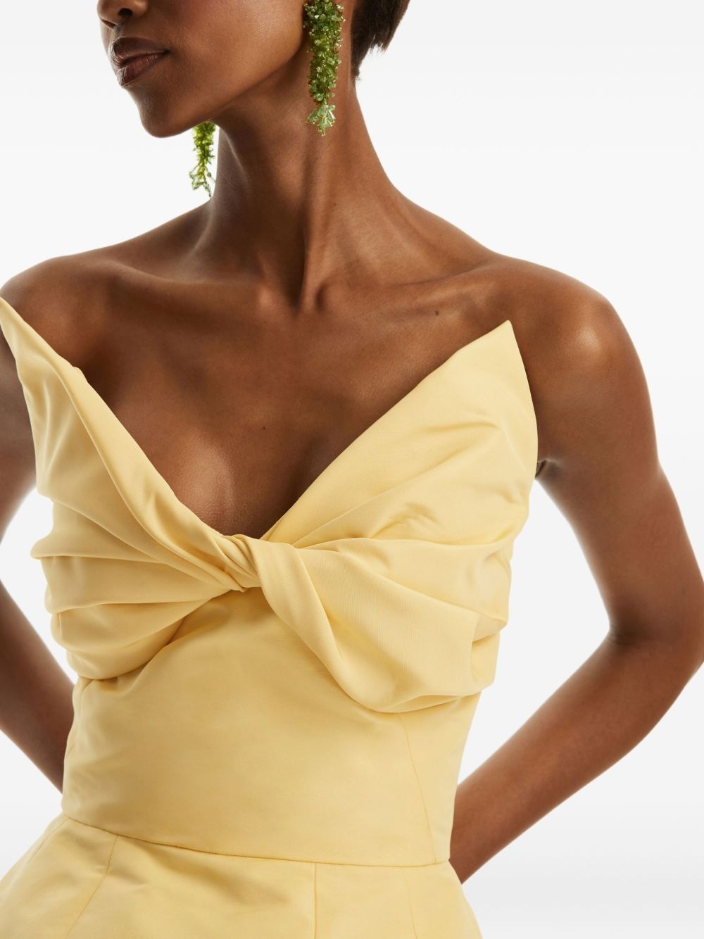 bow-detailed faille cocktail dress - 5