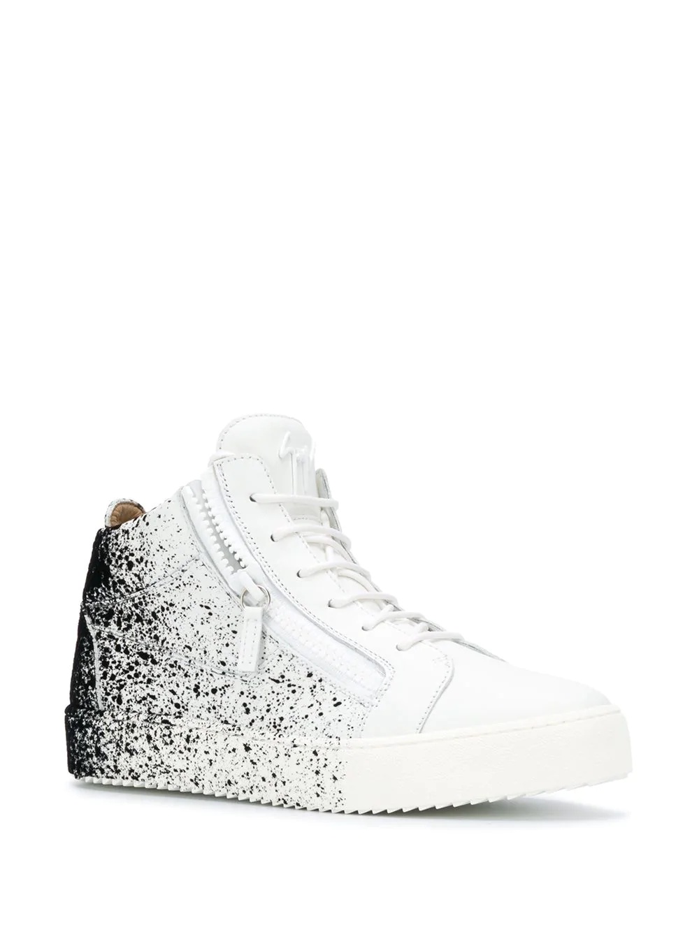 splatter-print high-top sneakers - 2