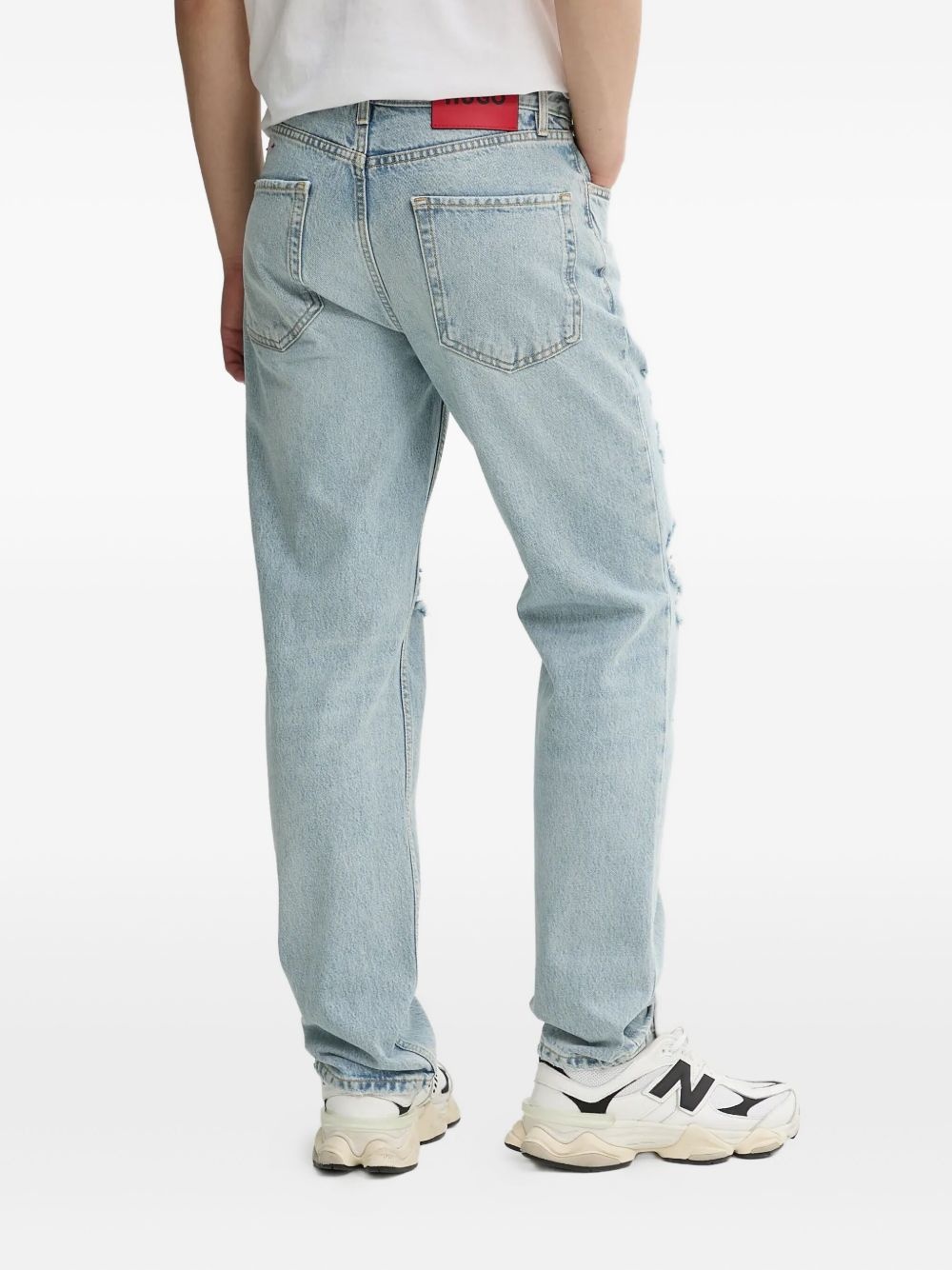 distressed five-pocket jeans - 3