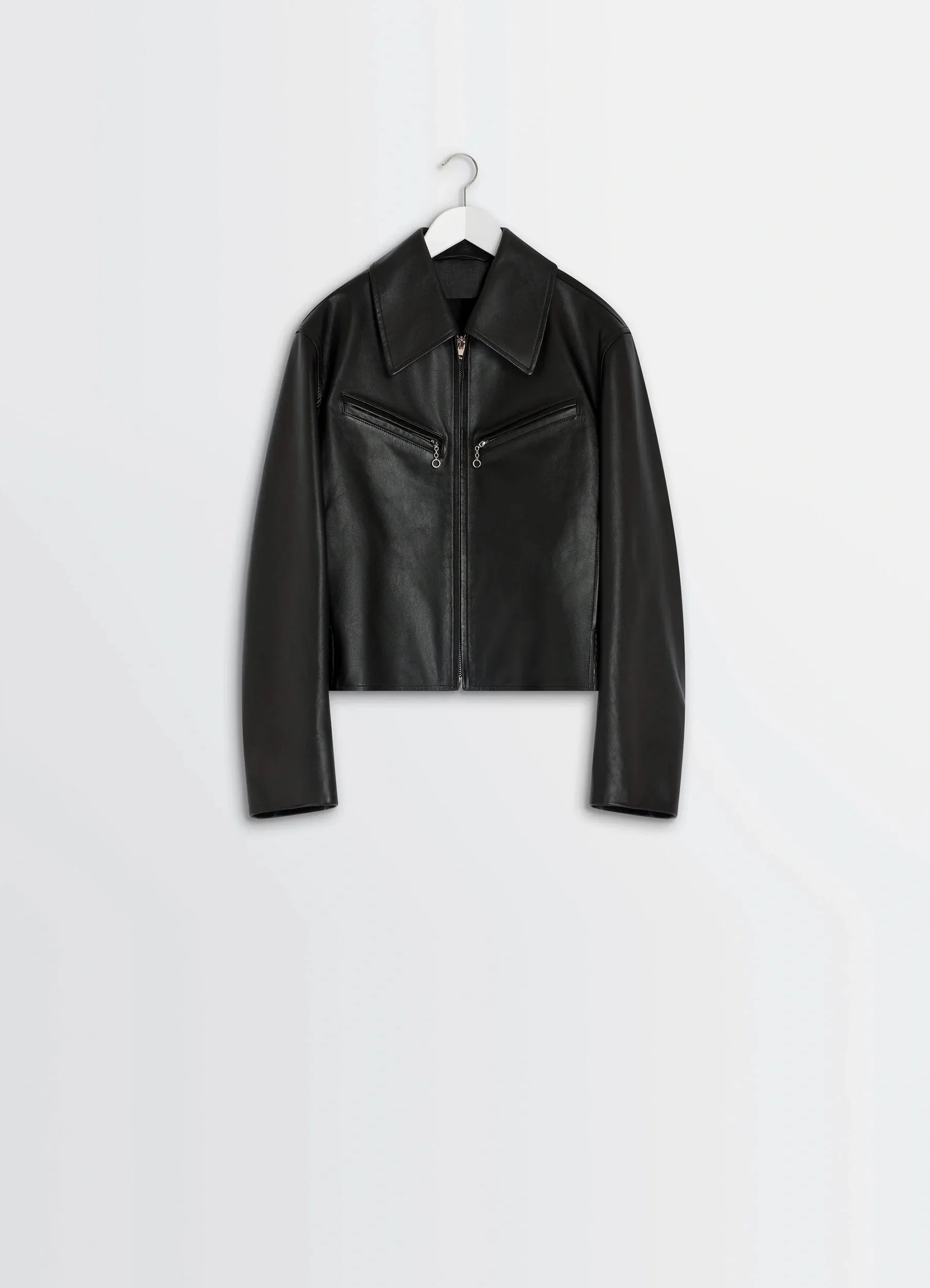 BOXY LEATHER BLOUSON - 1
