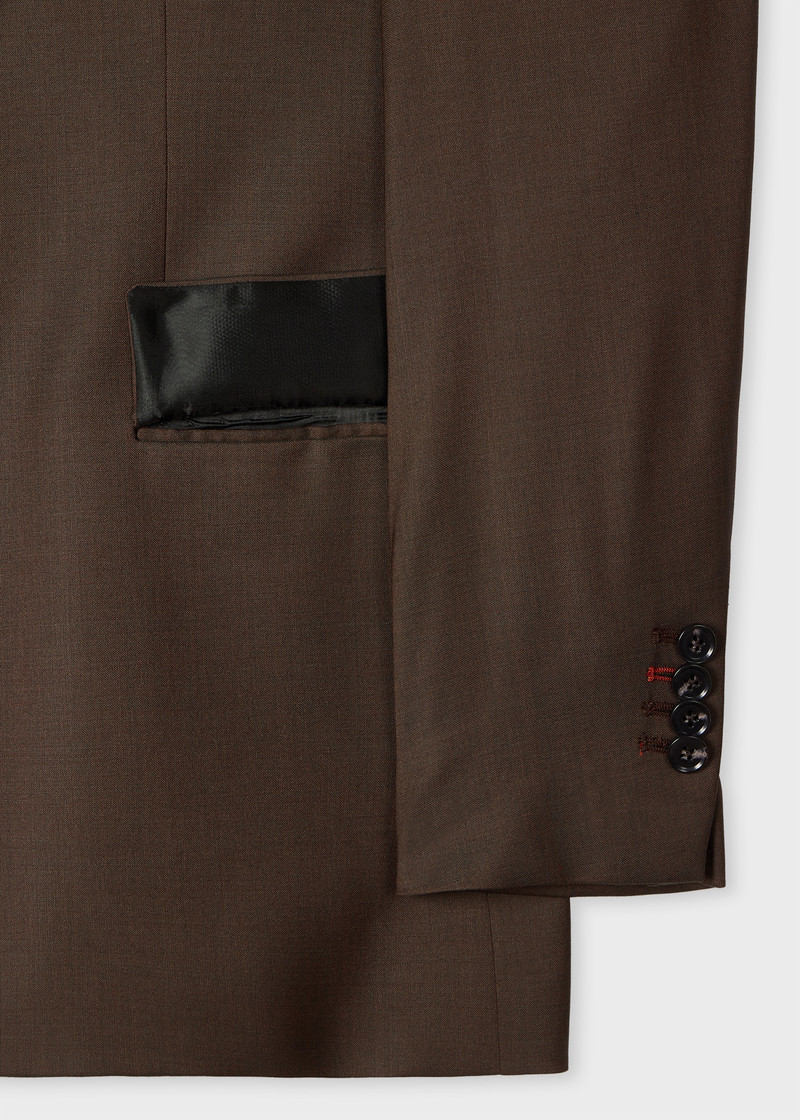 Women's Brown Tonic Wool Blazer with Button Back 3