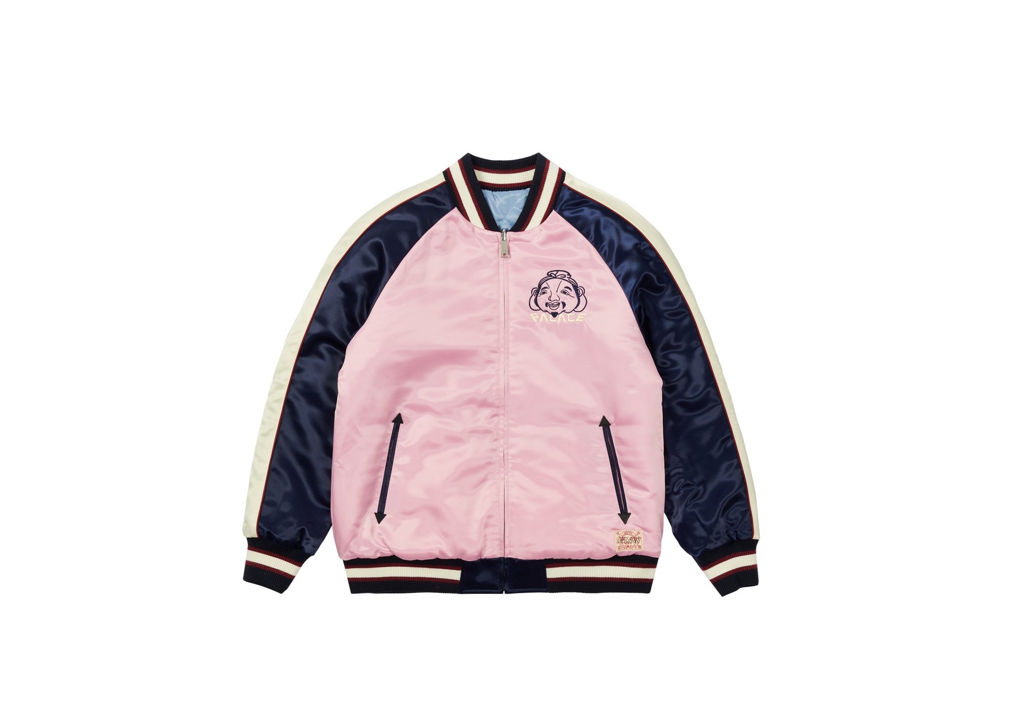 PALACE EVISU REVERSIBLE SOUVENIR JACKET BLUE  /  PINK - 4