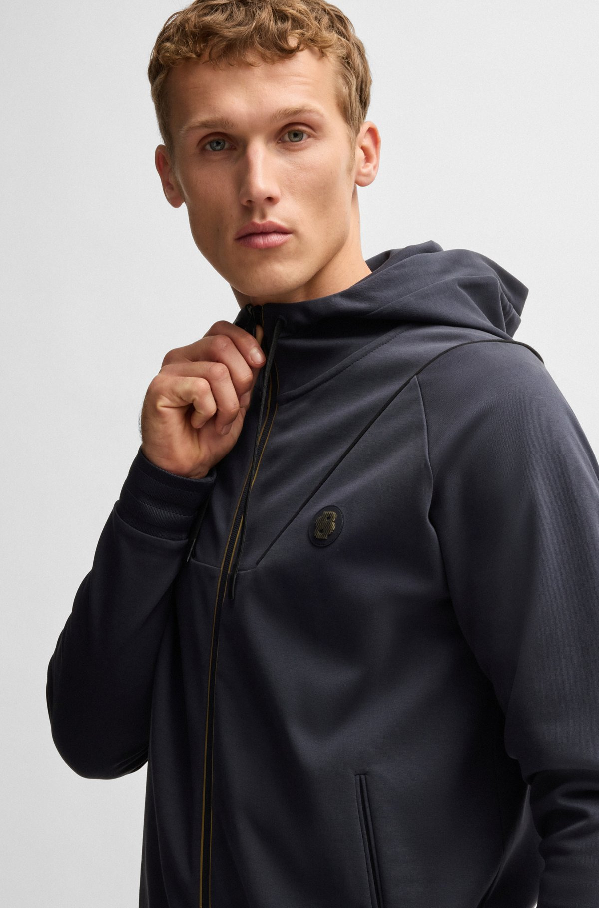 ZIP-UP HOODIE WITH DOUBLE B MONOGRAM - 3