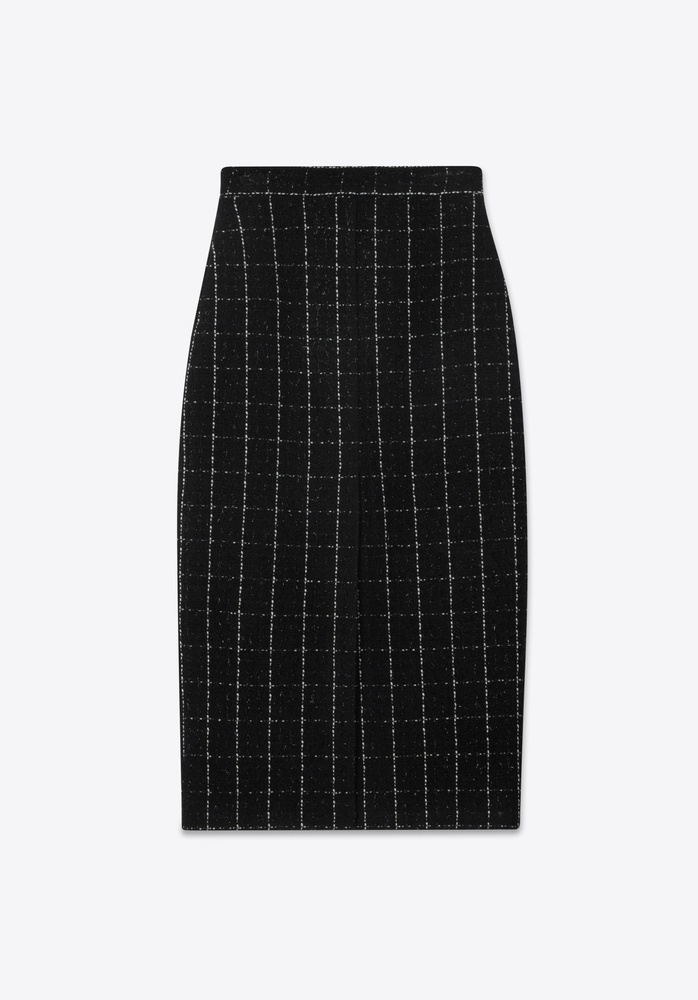 SKIRT 76 BLACK BOUCLÉ CHECK - 5