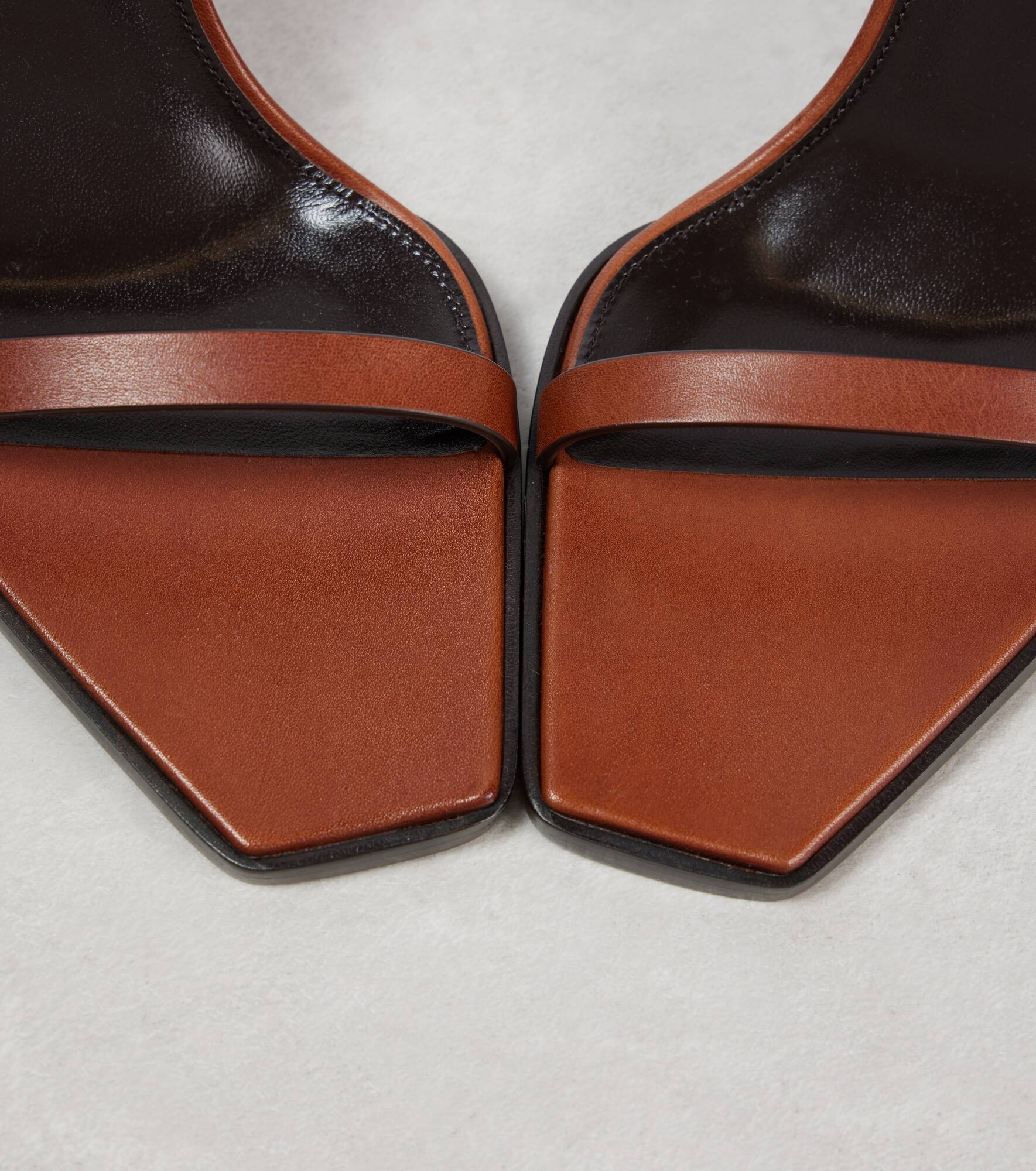 90 leather wedge sandals - 5