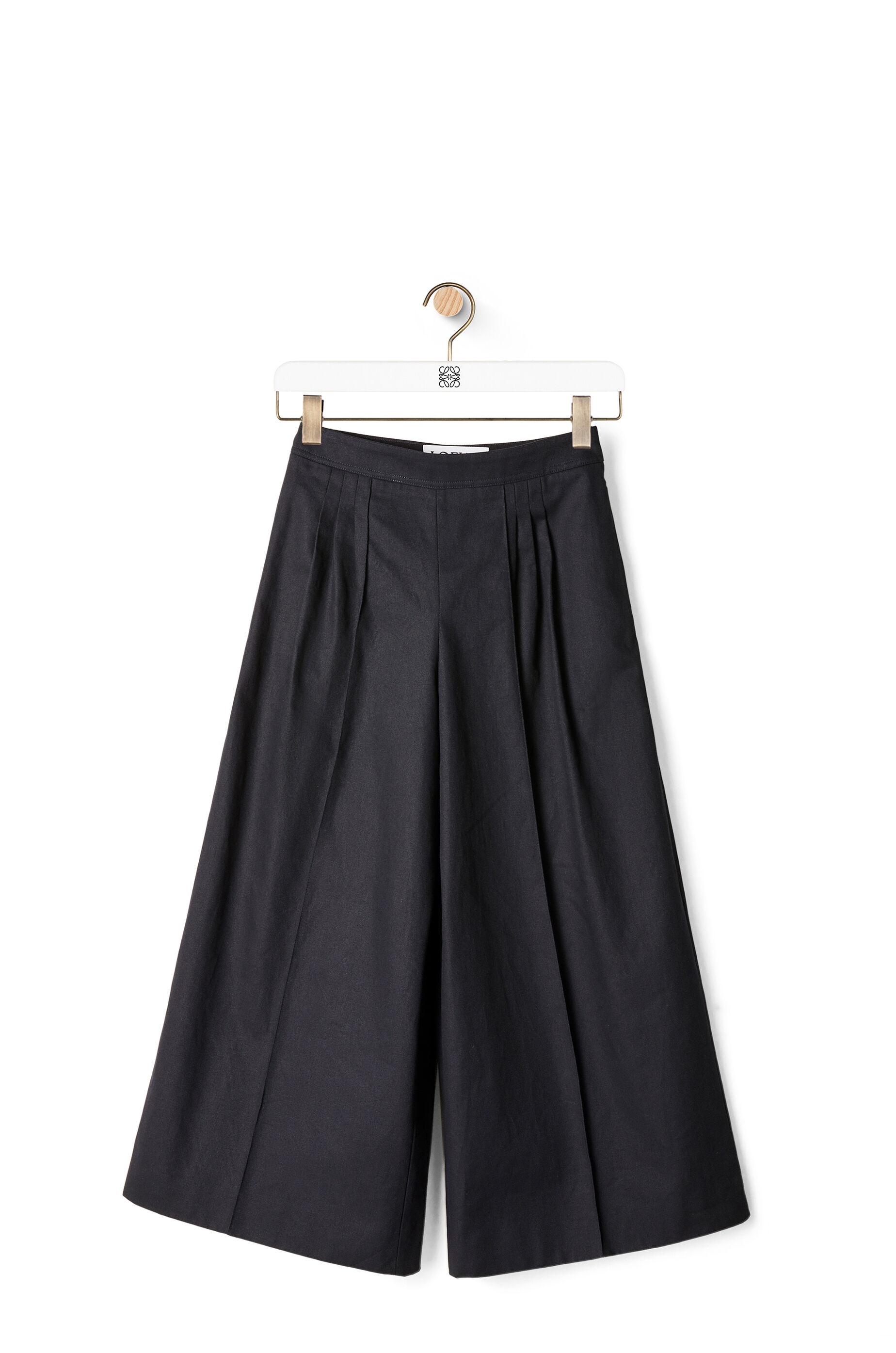 Cropped pleated trousers in cotton - 1