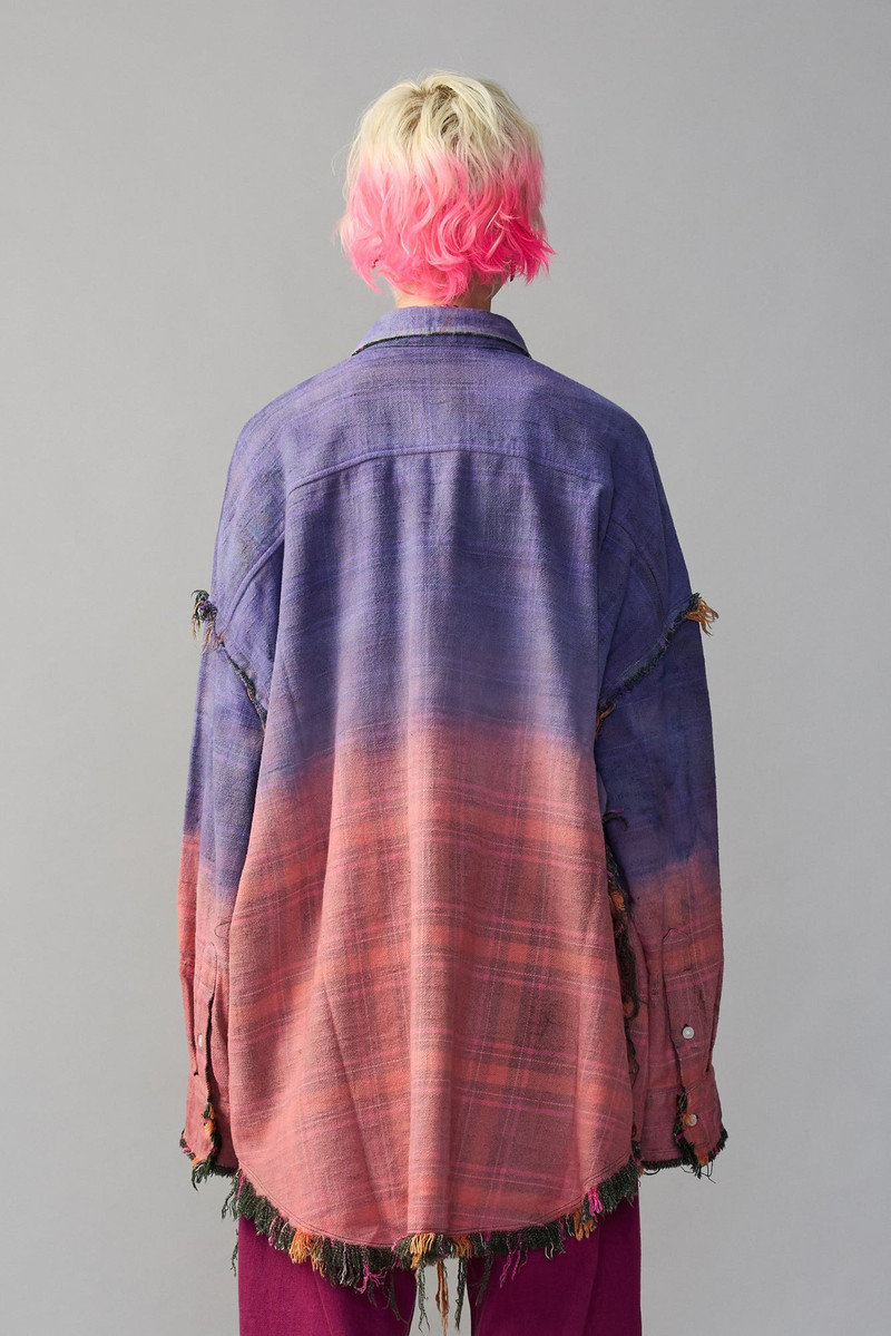 R13 REVERSIBLE SHREDDED SEAM DROP NECK SHIRT outlook