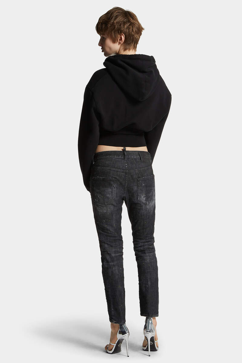BLACK NIRVANA WASH COOL GIRL JEANS - 4