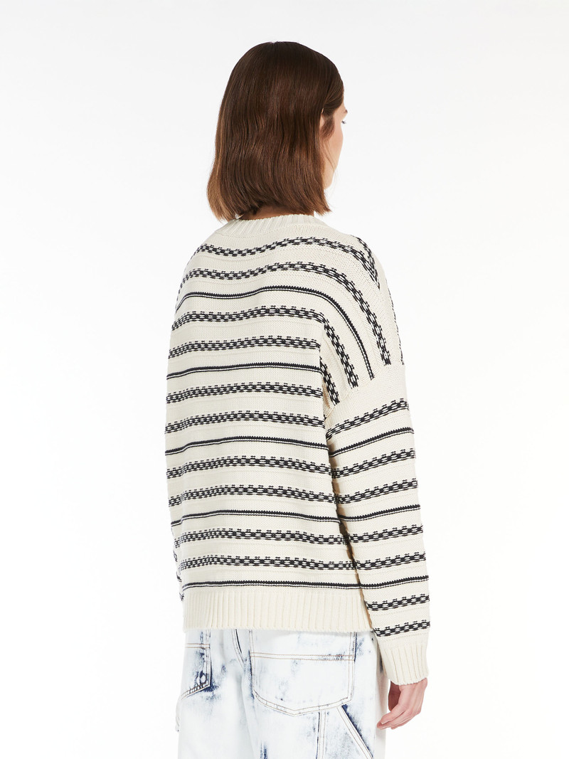 FOSTER Striped cotton yarn sweater 4