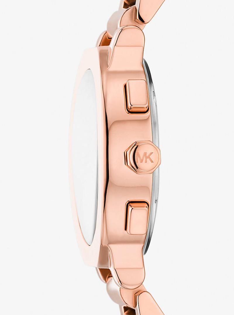 MICHAEL KORS Oversized Gramercy Rose Gold-Tone Watch outlook