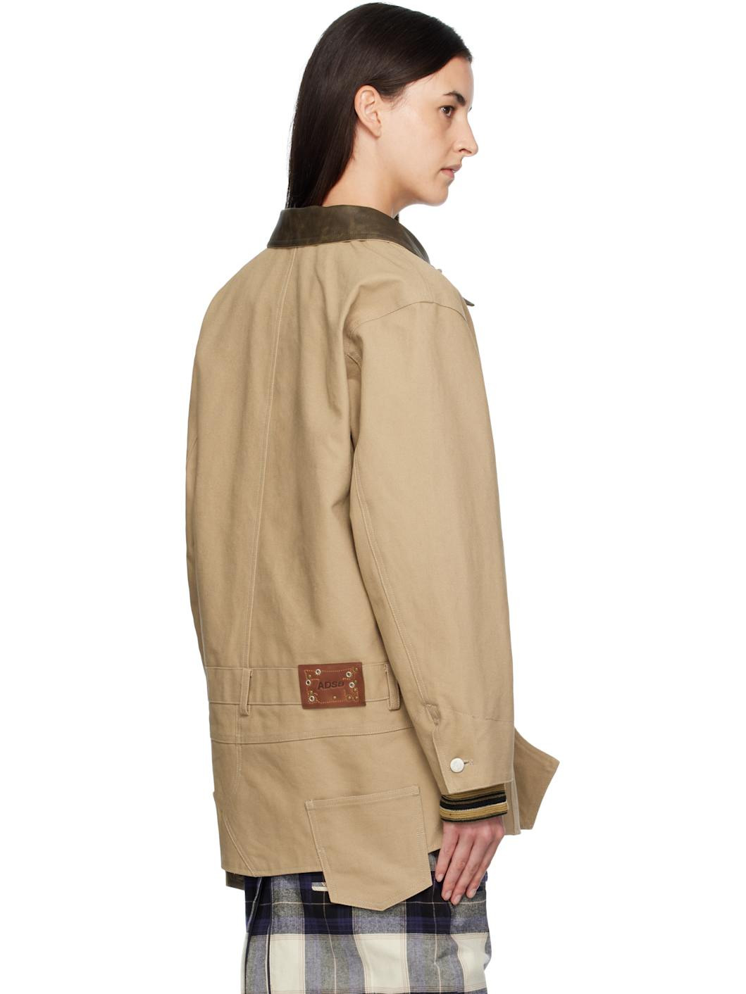 Beige Carpenter Shorts Inserted Coat - 3