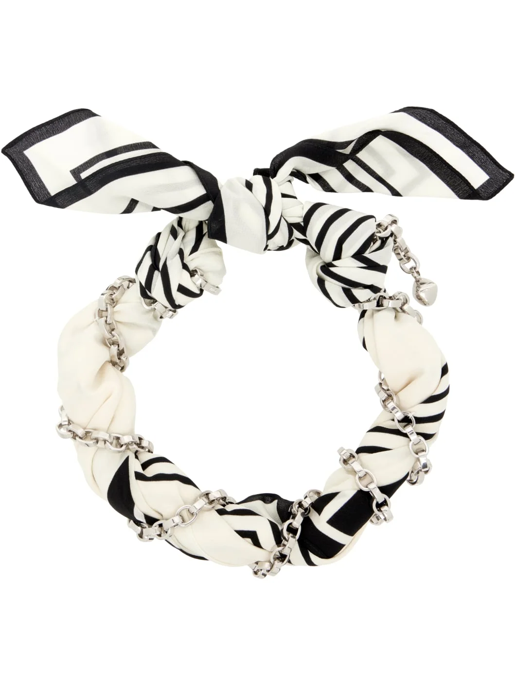 Silk Scarf Collar Necklace - 1