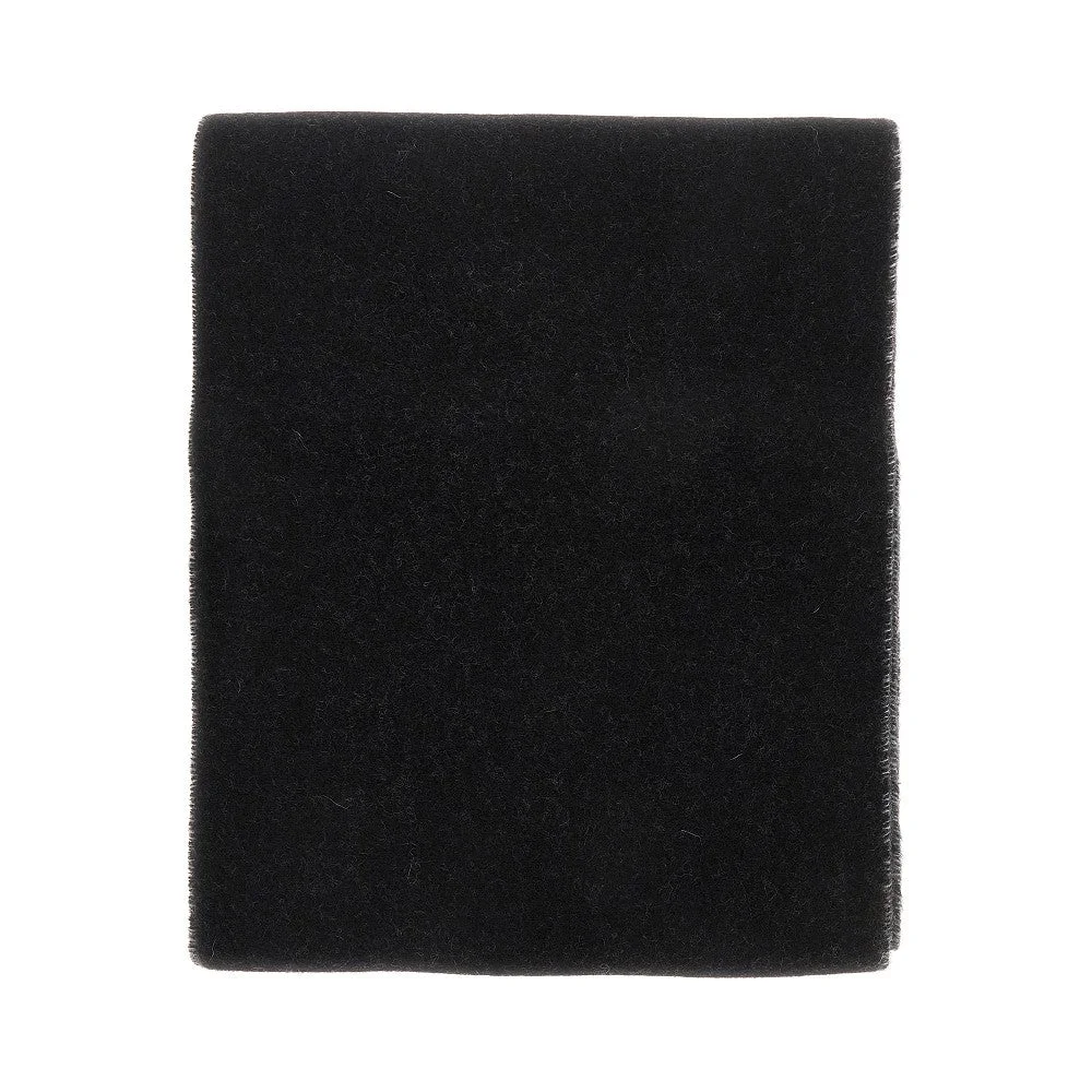 Jacquemus Rond Carré Wool Scarf Black - 1