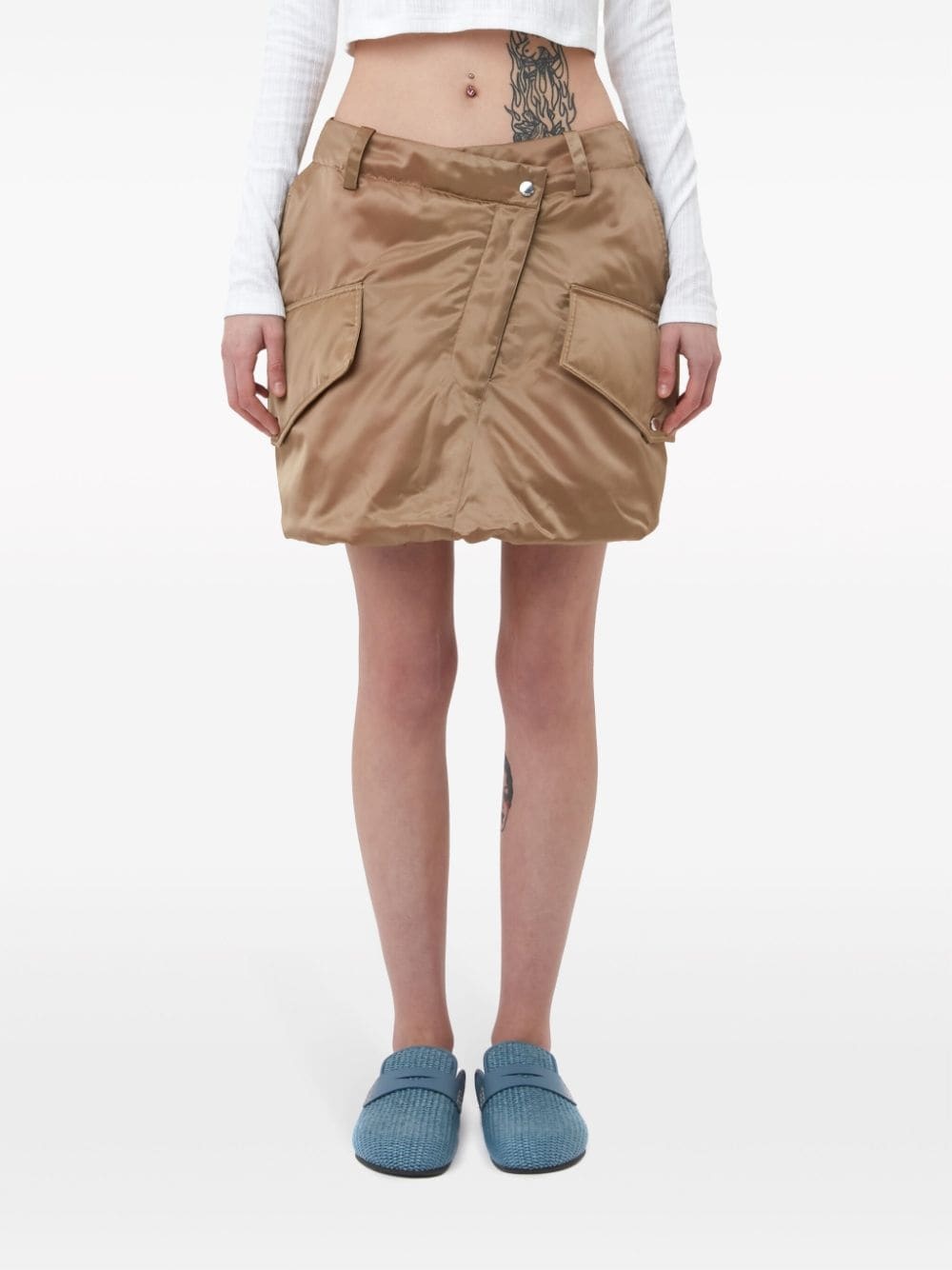 padded cargo miniskirt - 2