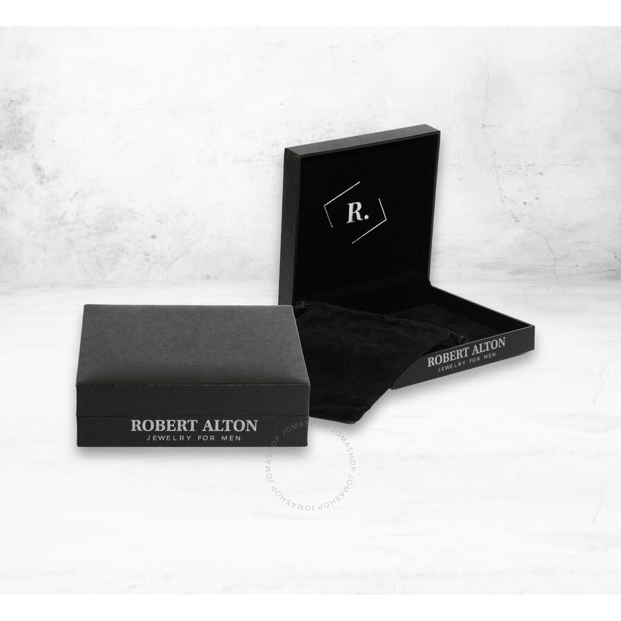 Robert Alton - Robert Alton Black Matte IP Stainless Steel Curb Link Fashion Chain - 6