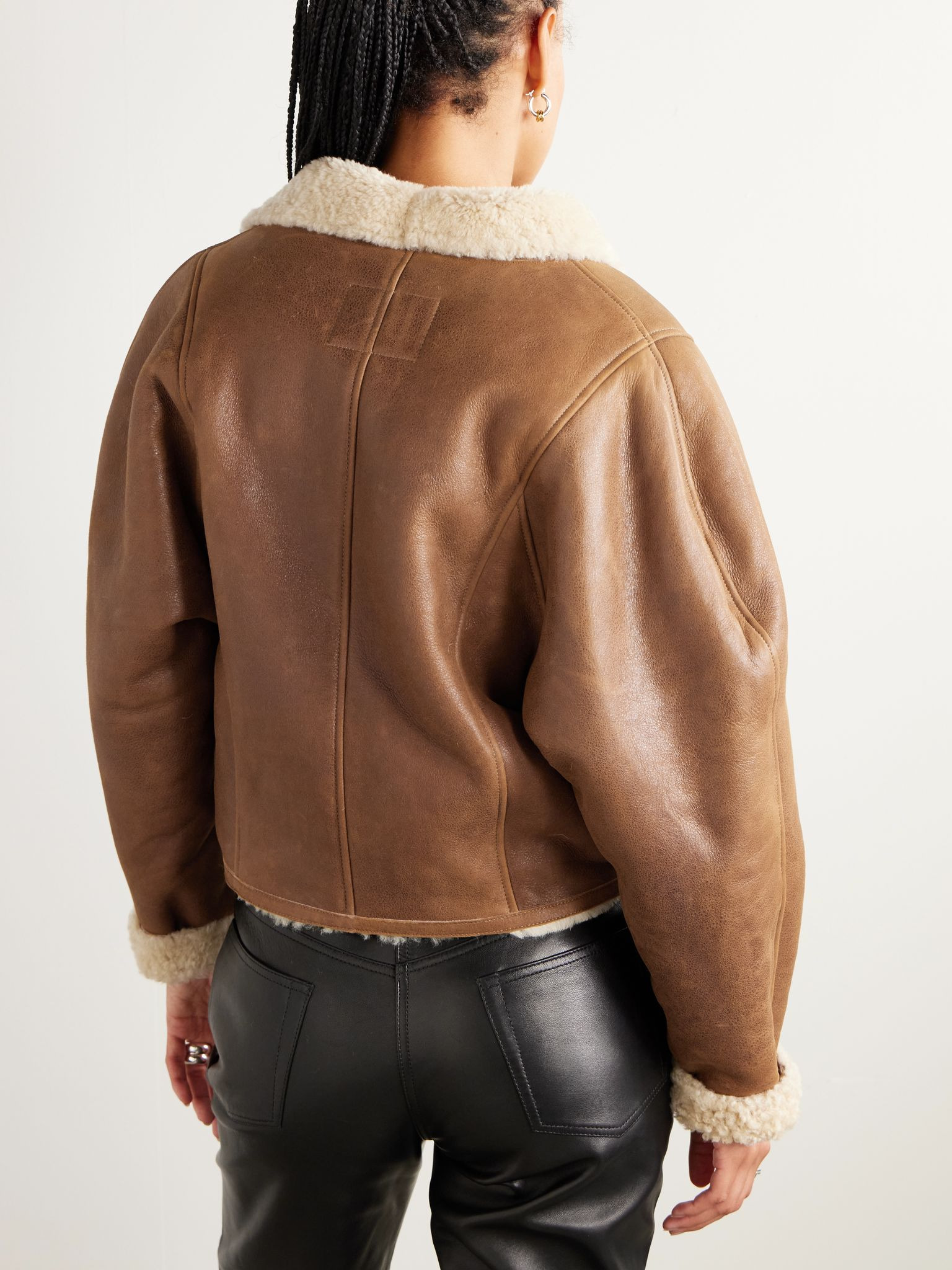 Blondine shearling jacket Brown - 4