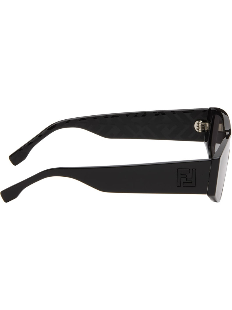 FENDI Black 'FF' Squared Sunglasses outlook