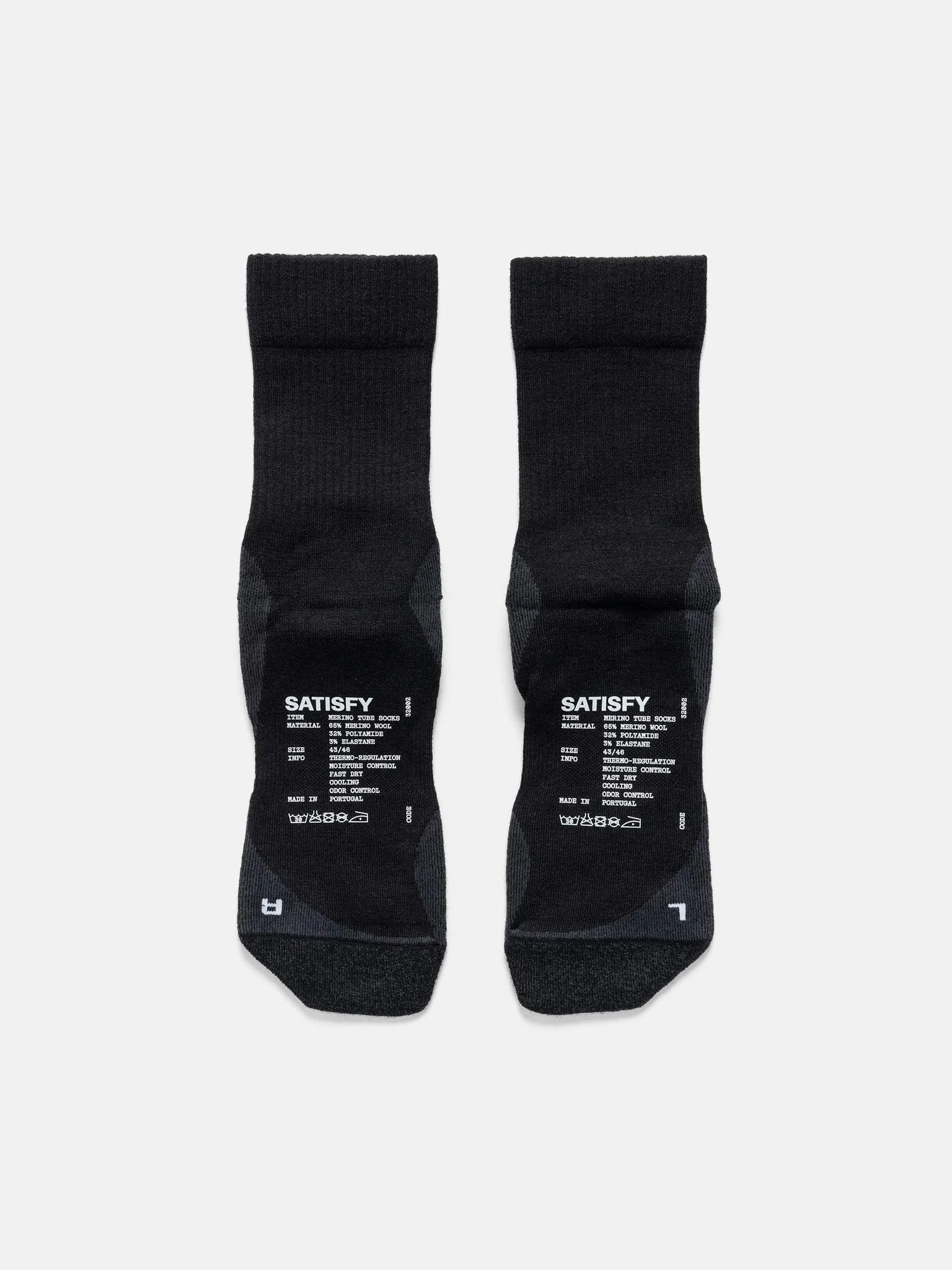 Merino Nylon Tube Socks Black - 1
