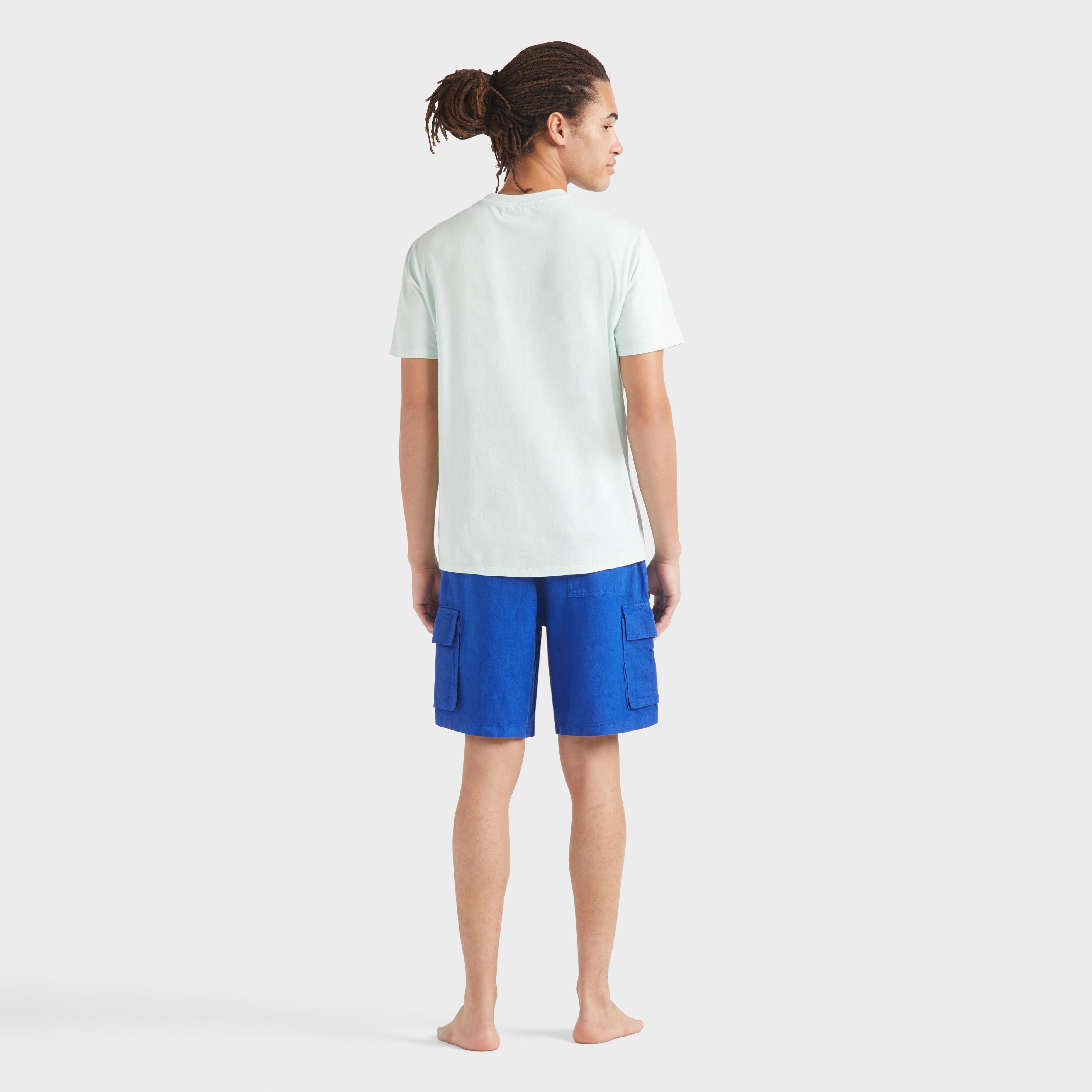 Men Organic Cotton T-shirt Embroidered Turtle - 4
