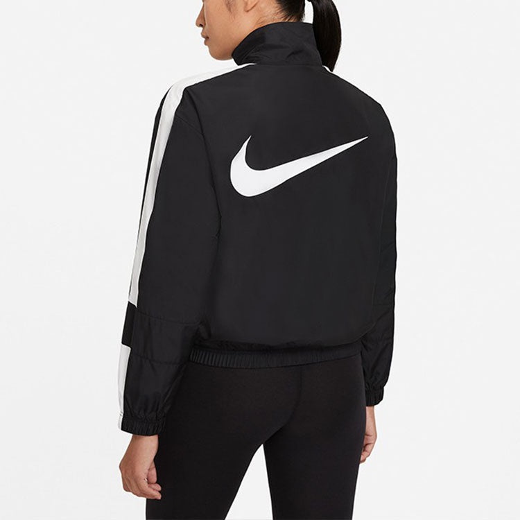 (WMNS) Nike Sportswear Repel Contrasting Colors Loose Woven Jacket Autumn Black CZ8801-010 - 6
