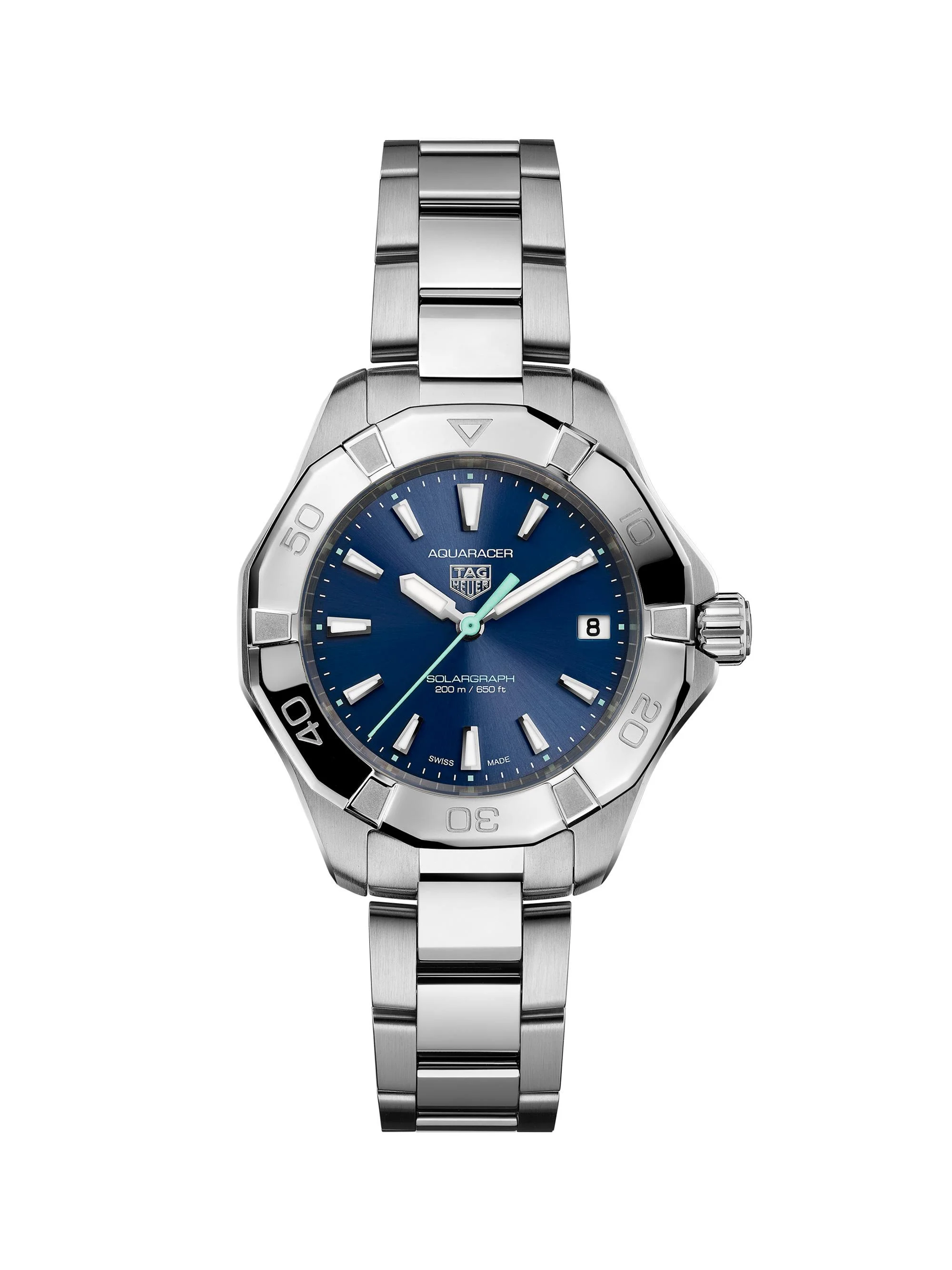 Women's Aquaracer Professional 200 Solargraph Stainless Steel Bracelet Watch/34MM - Steel - 1