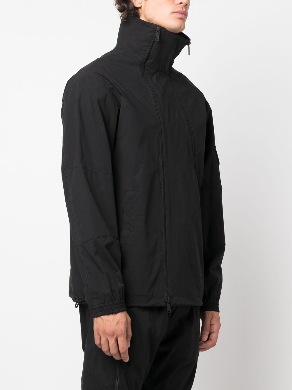 pointed-collar zip-up jacket - 3