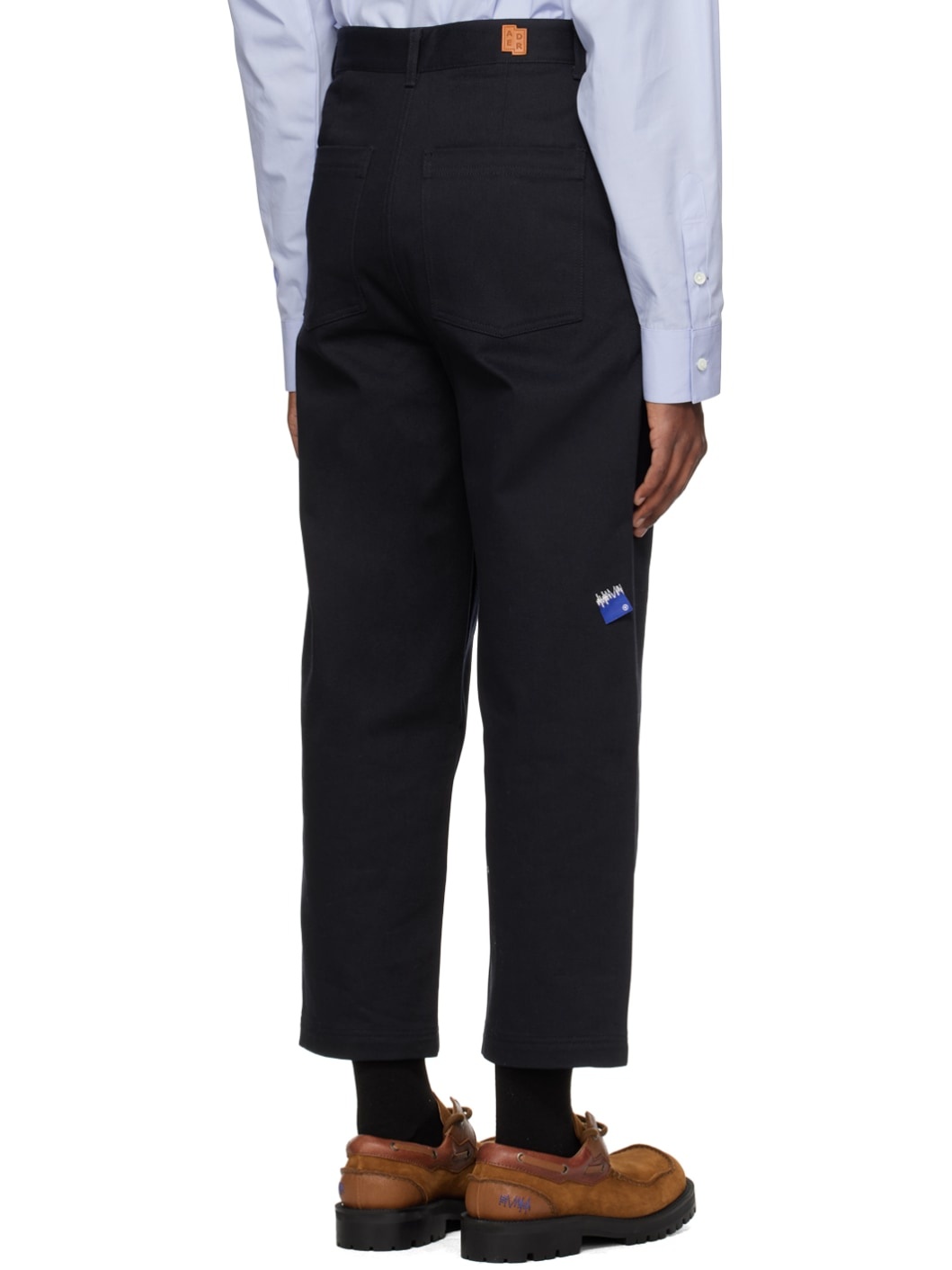 Navy Zip-Fly Trousers - 3
