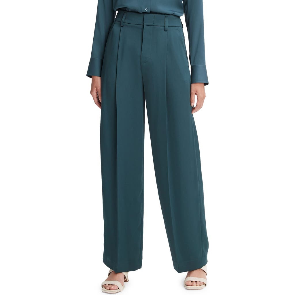 Vince Satin Wide Leg Pants in Deep Hunter at Nordstrom - 1