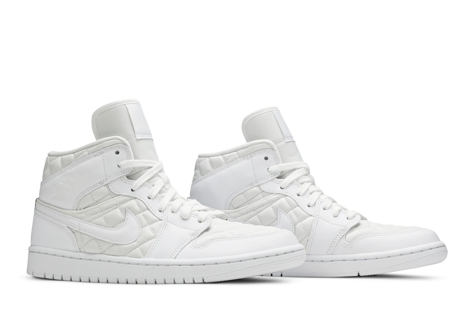 Wmns Air Jordan 1 Mid SE 'White Quilted' - 8