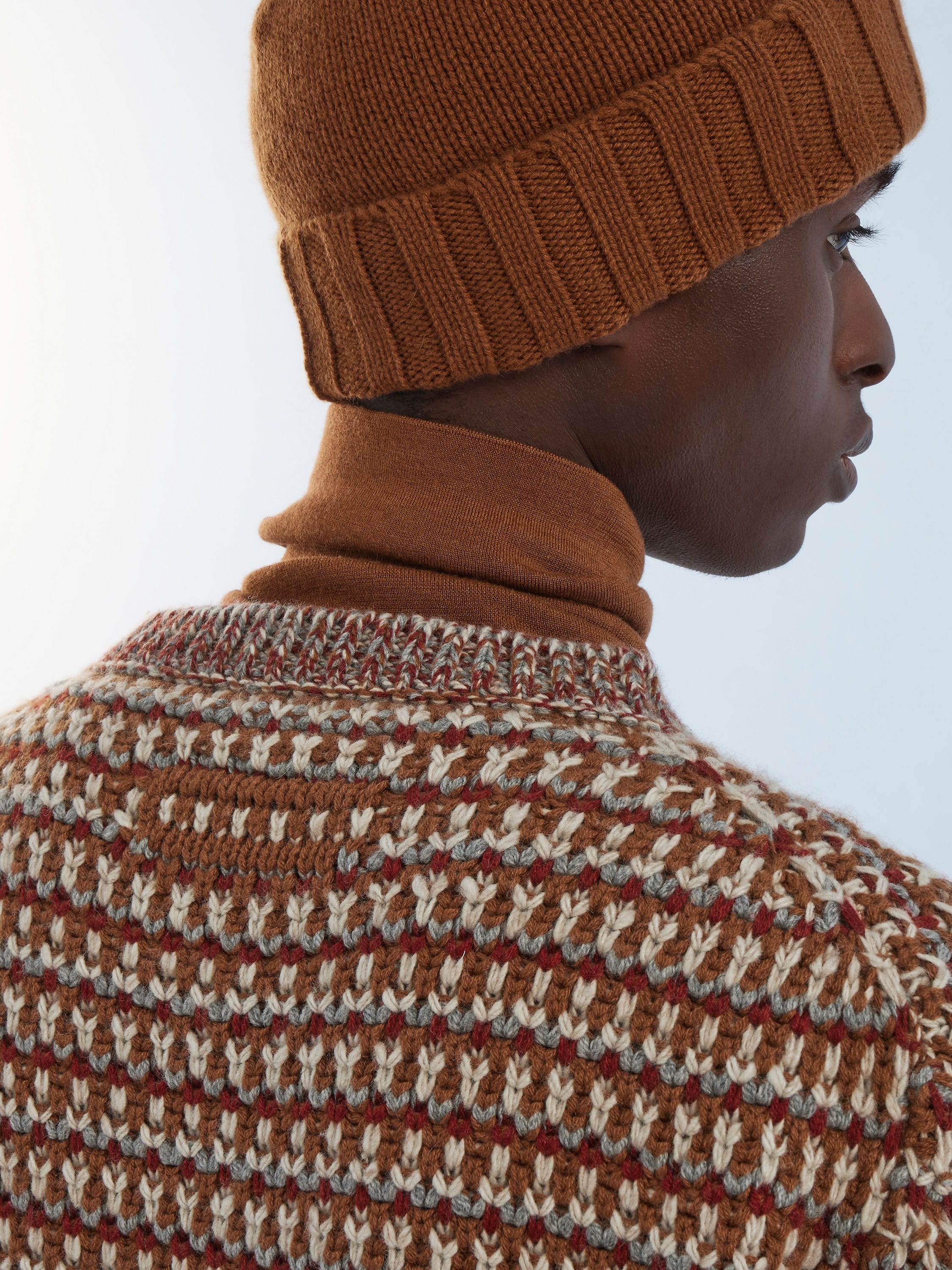 DARK RED OASI CASHMERE CREWNECK - 4