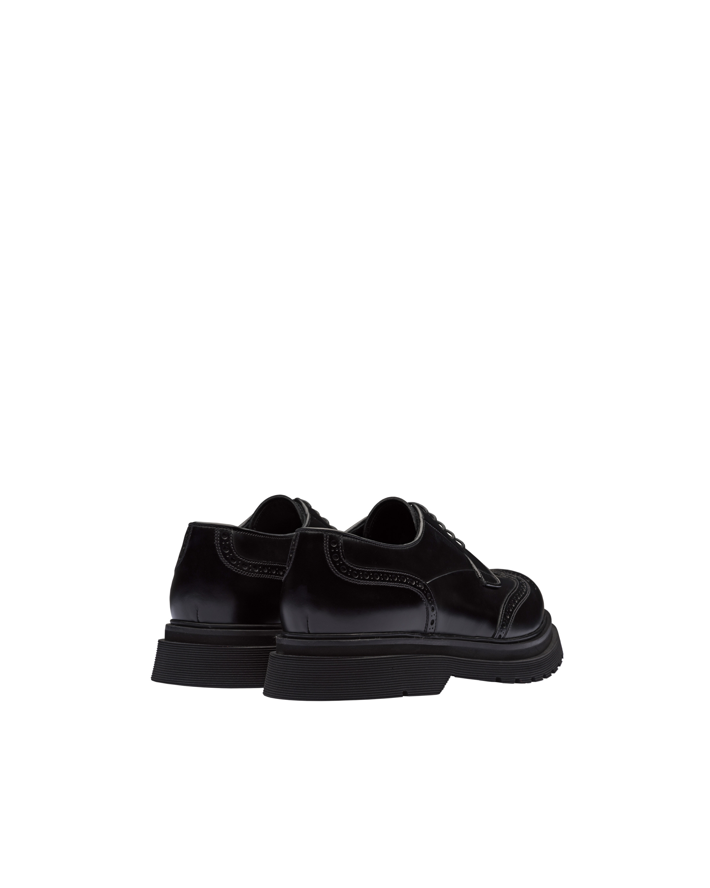 Brushed Leather Derby Brogue Shoes - 5