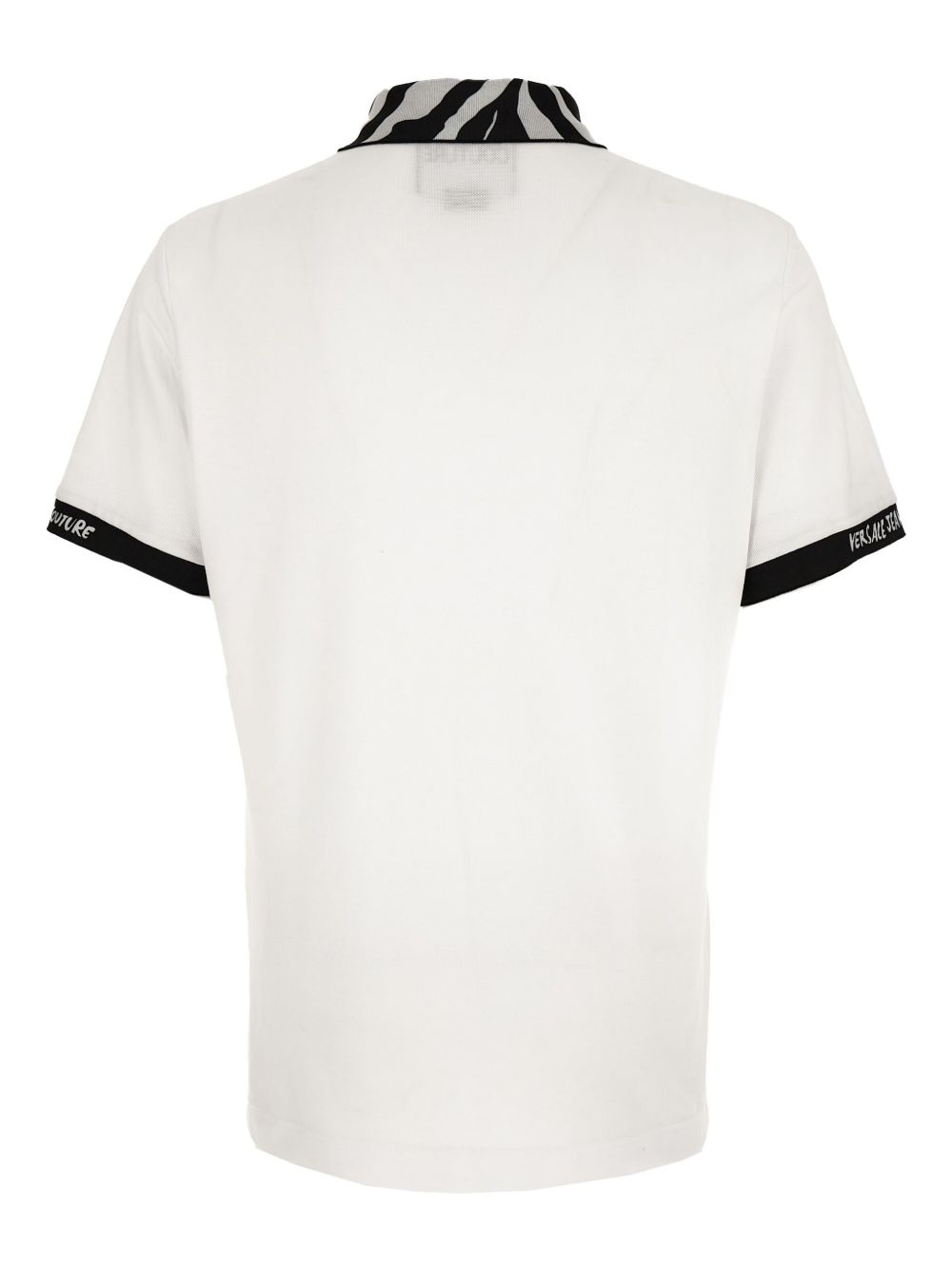 printed-collar polo shirt - 2