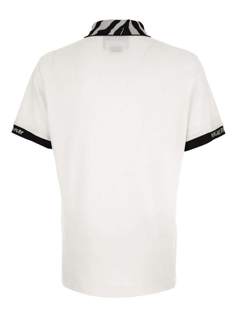 VERSACE JEANS COUTURE printed-collar polo shirt outlook