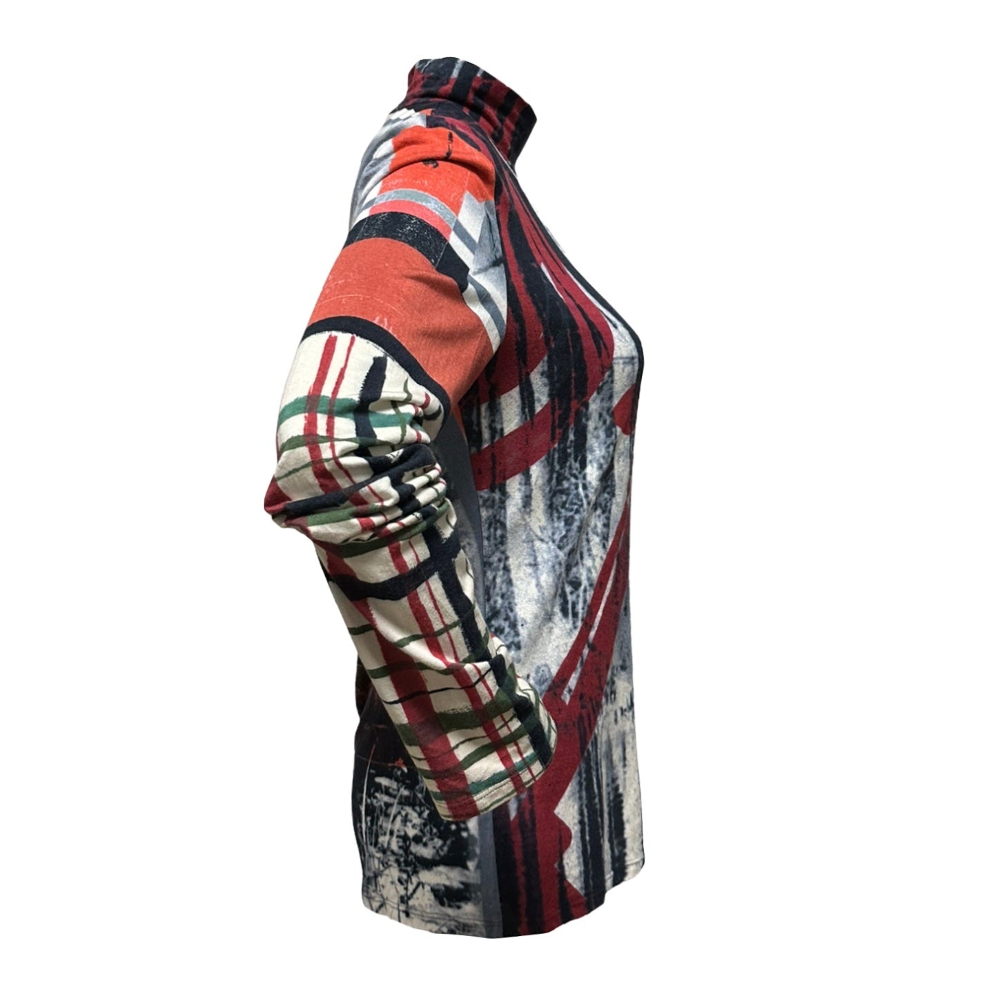 JEAN PAUL GAULTIER HOMME Fall Winter 2001 Abstract Printed Turtleneck Long Sleeve Top - 3