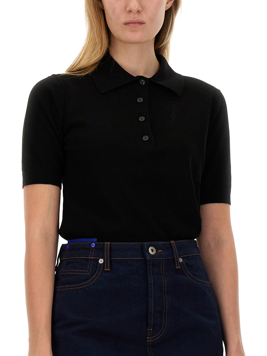Burberry Women Stretch Cotton Polo Shirt - 4