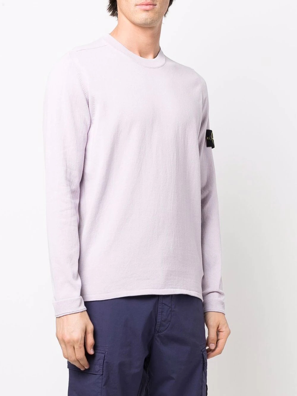 logo-patch long-sleeve jumper - 3