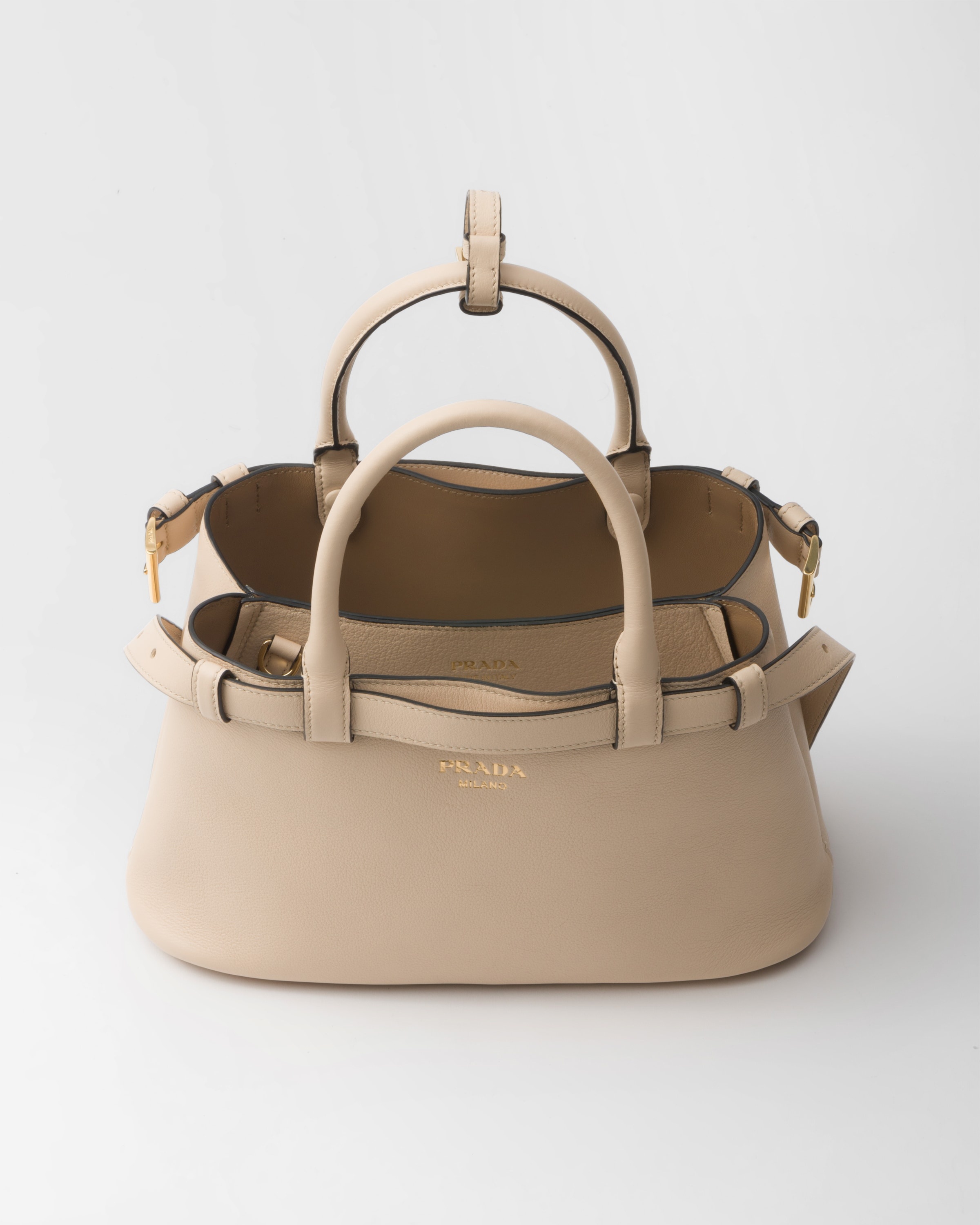 Prada Buckle small leather handbag with double belt - 4